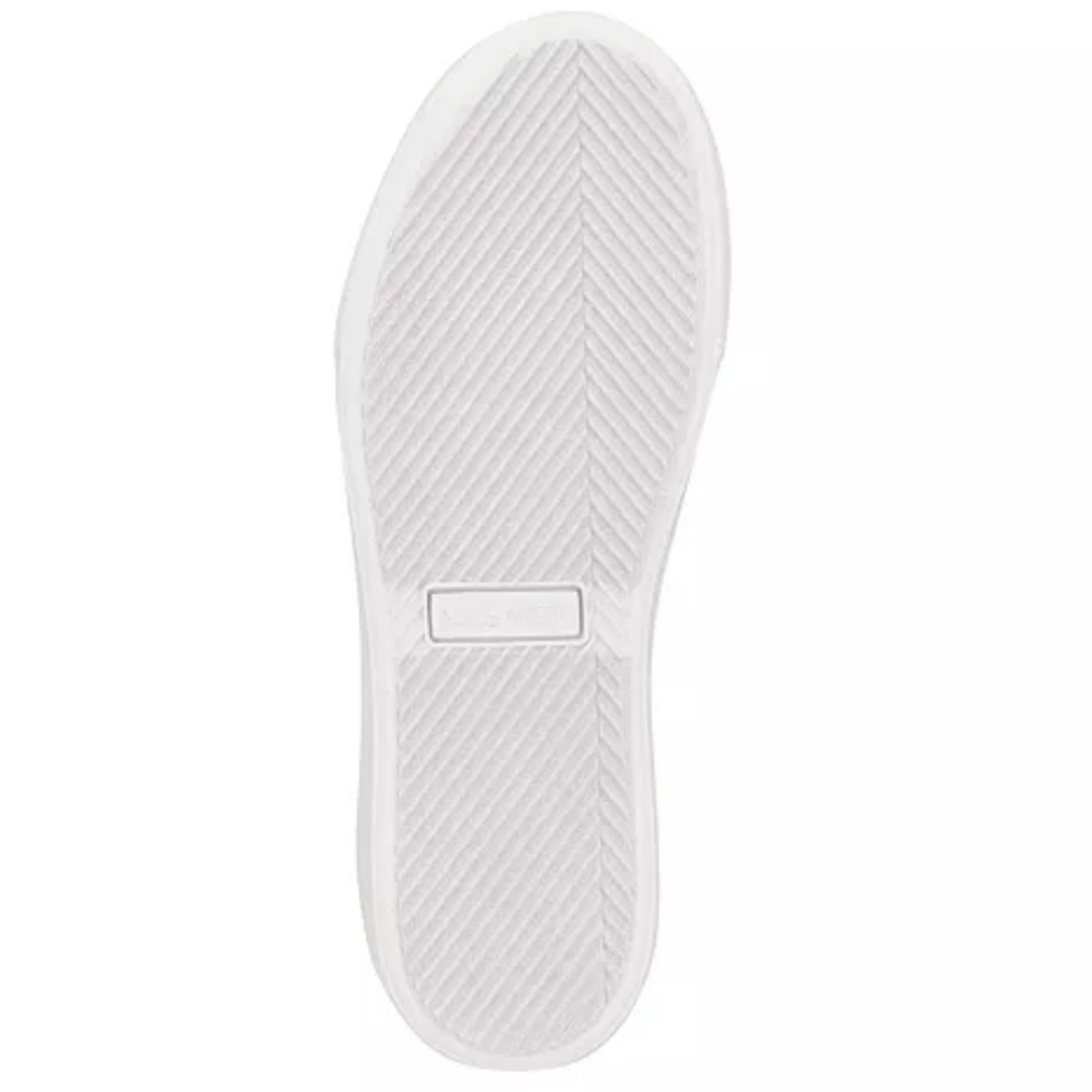 Nine West Women's Gatsby Round Toe Lace-Up Casual Sneakers White and Gold - Picture 5 of 9